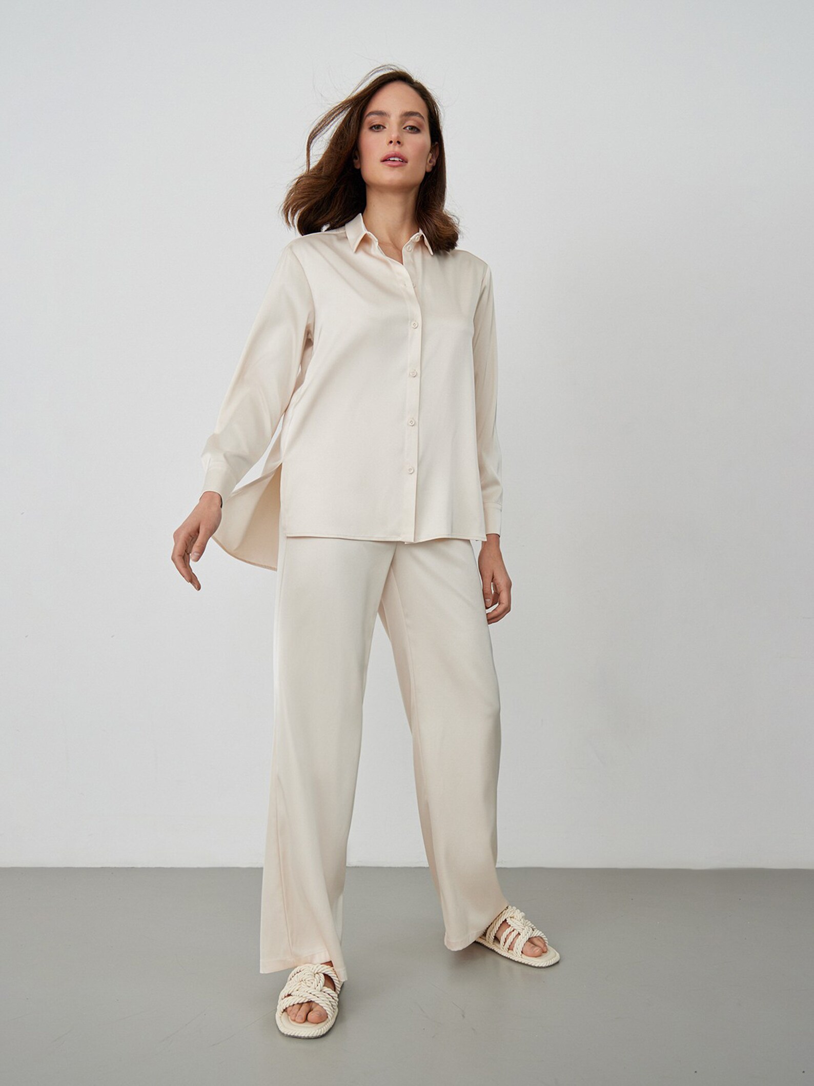 White Satin Suit Silk Pant Suit for Women Shirt and Pants - Etsy Singapore