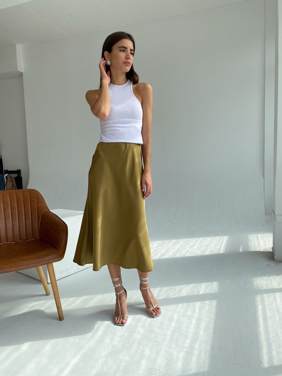 Wedding Emerald Slip Skirt Nixie Velvet Mid-Rise Maxi Skirt In