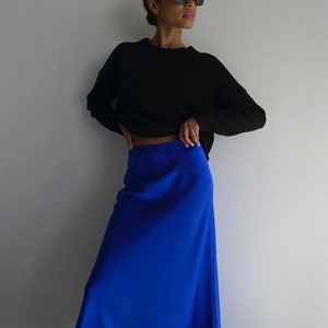 Silk skirt Maxi Skirt High waisted skirt Summer Dress Long Skirt Summer Skirt Midi Skirt Silk Skirt Maxi Gift for her image 3