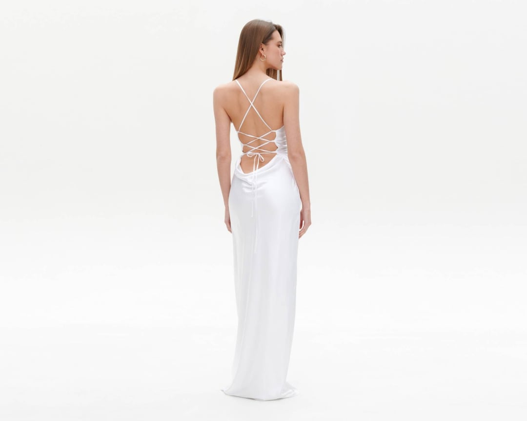 White Dress For Engagement Party Satin Simple Engagement Gowns Simple White Engagement Dress Simple White Dress For Engagement Party Satin Simple Engagement Gowns Simple White Engagement Dress Simple