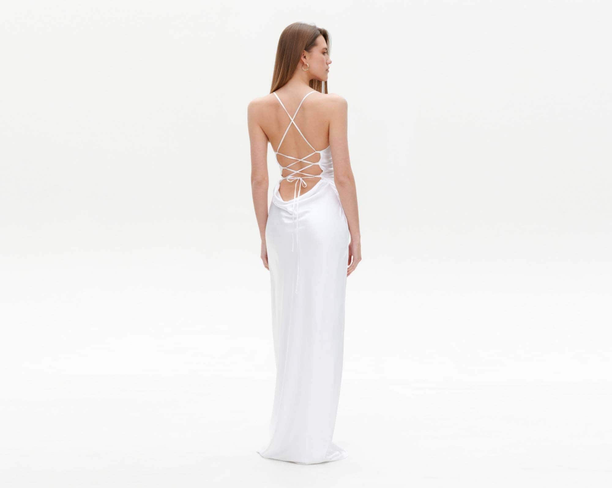 Lace up Back Satin Dress - Etsy Lace up Back Satin Dress - Etsy