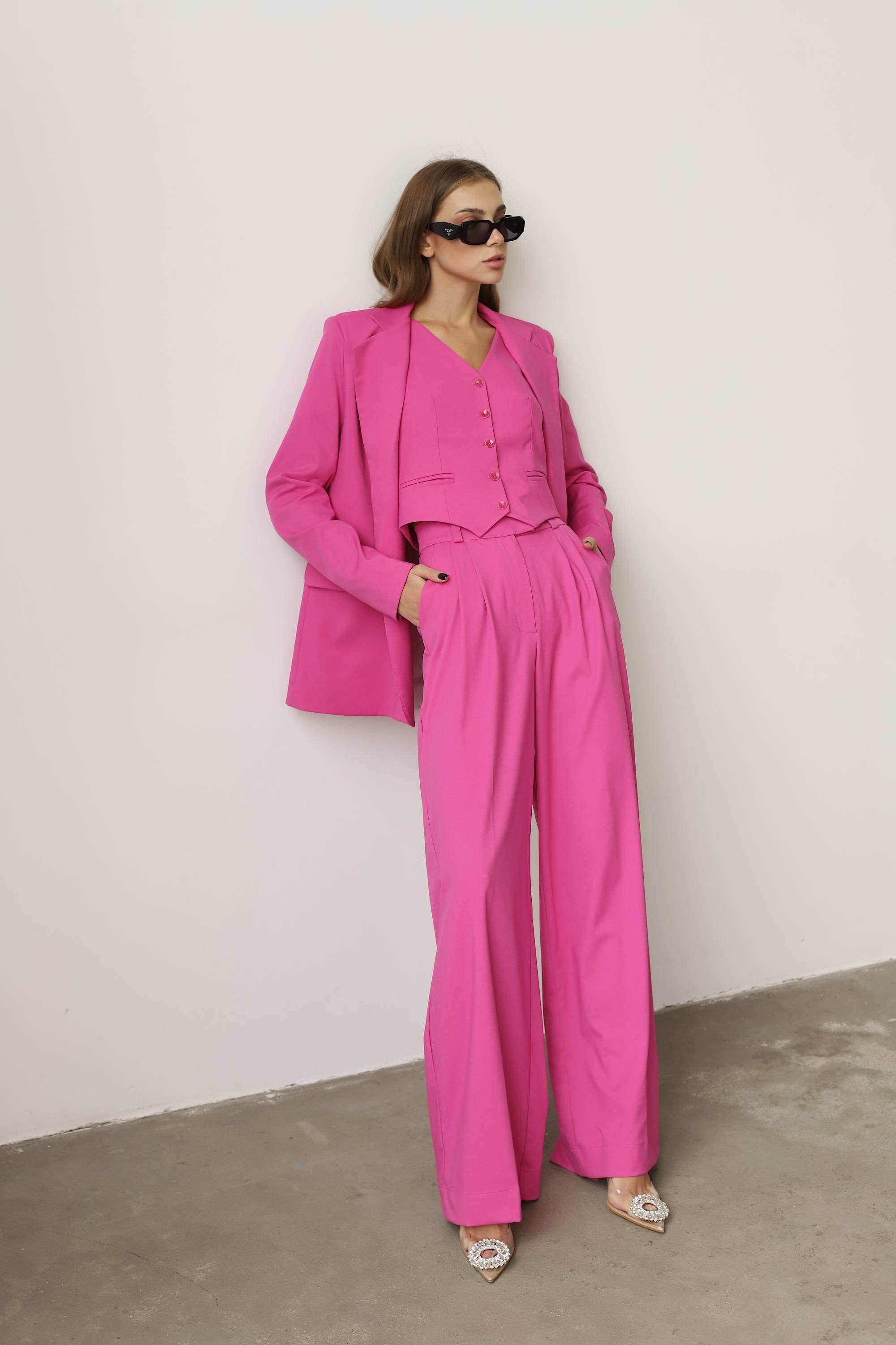 ピンクセットアップBERMUDA POCHETTE PANTS / PINK