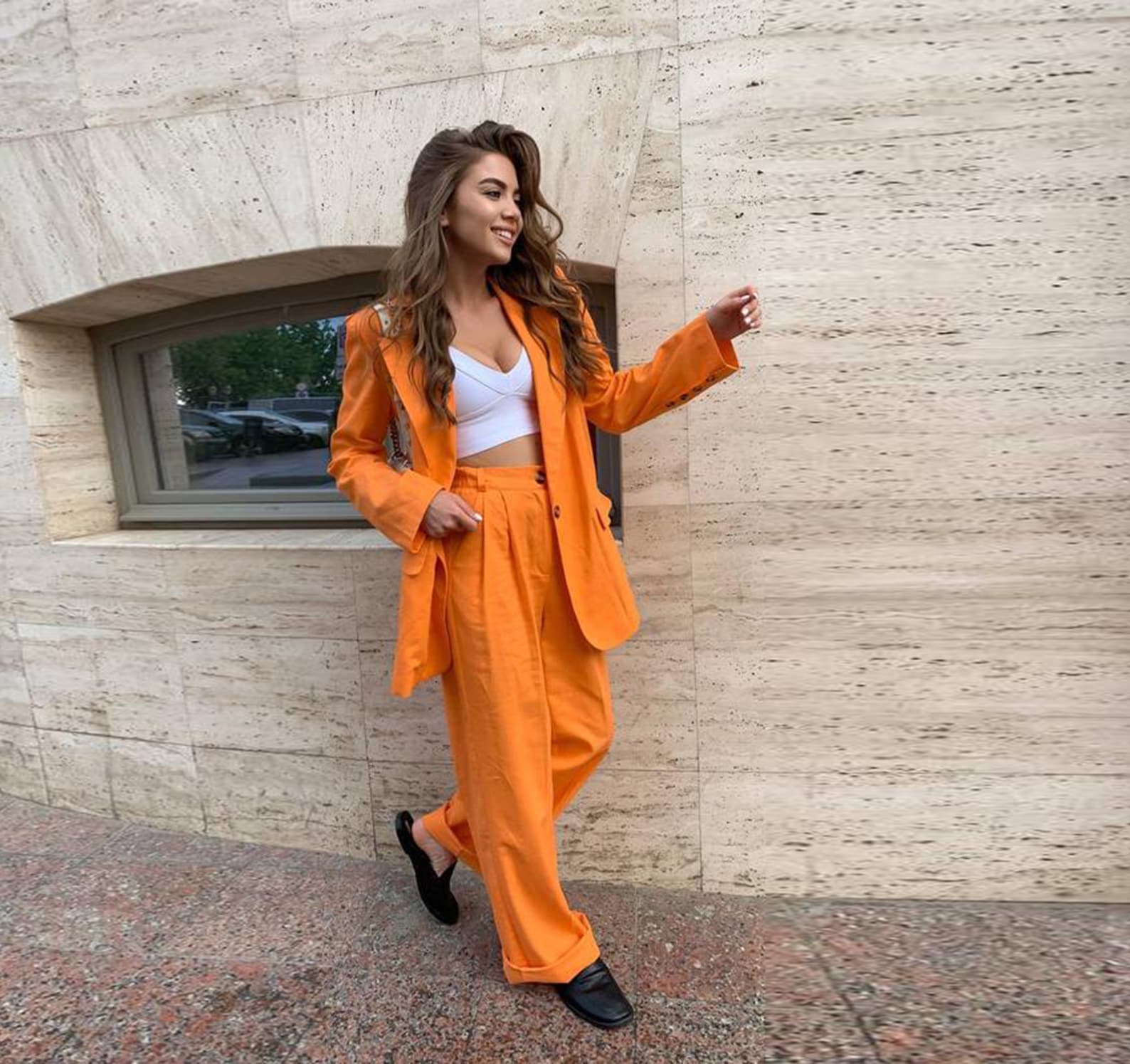 Yellow Pants Suit Pastel Pant Suit Linen Two Piece Pants Etsy