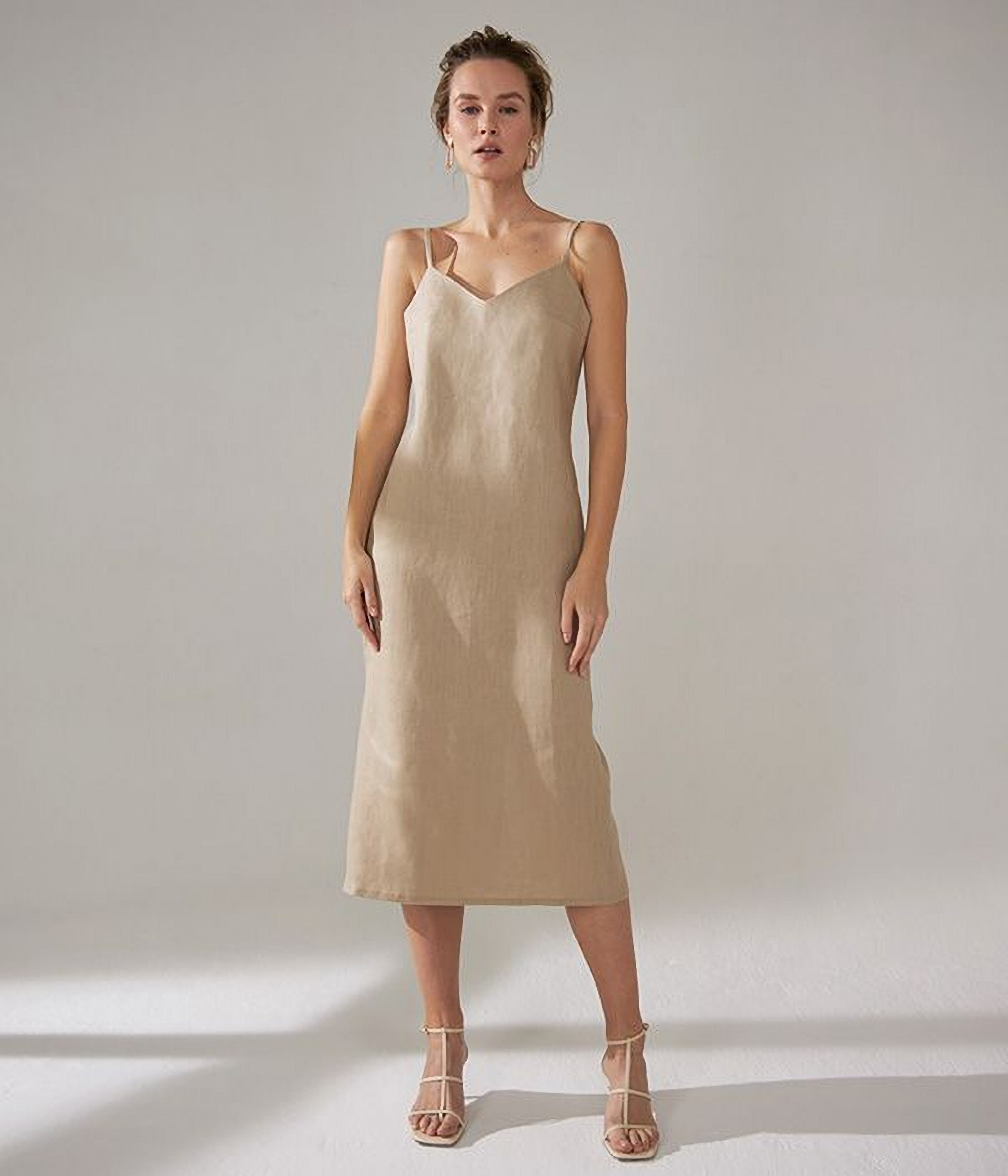 White linen slip dress Linen dress summer dress slip dress Etsy