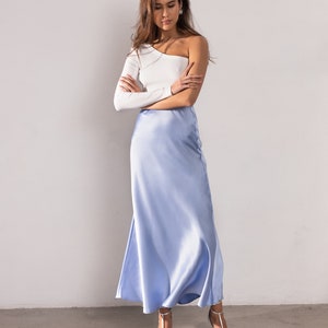 Silk skirt Maxi Skirt High waisted skirt Summer Dress Long Skirt Summer Skirt Midi Skirt Silk Skirt Maxi Gift for her image 7