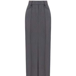 Gray Pencil Skirt, High Waisted Skirt, Maxi Skirt, Long Evening Skirt. Skirt With Pockets, Office Skirt, Church Skirt, Skirt Suit image 5