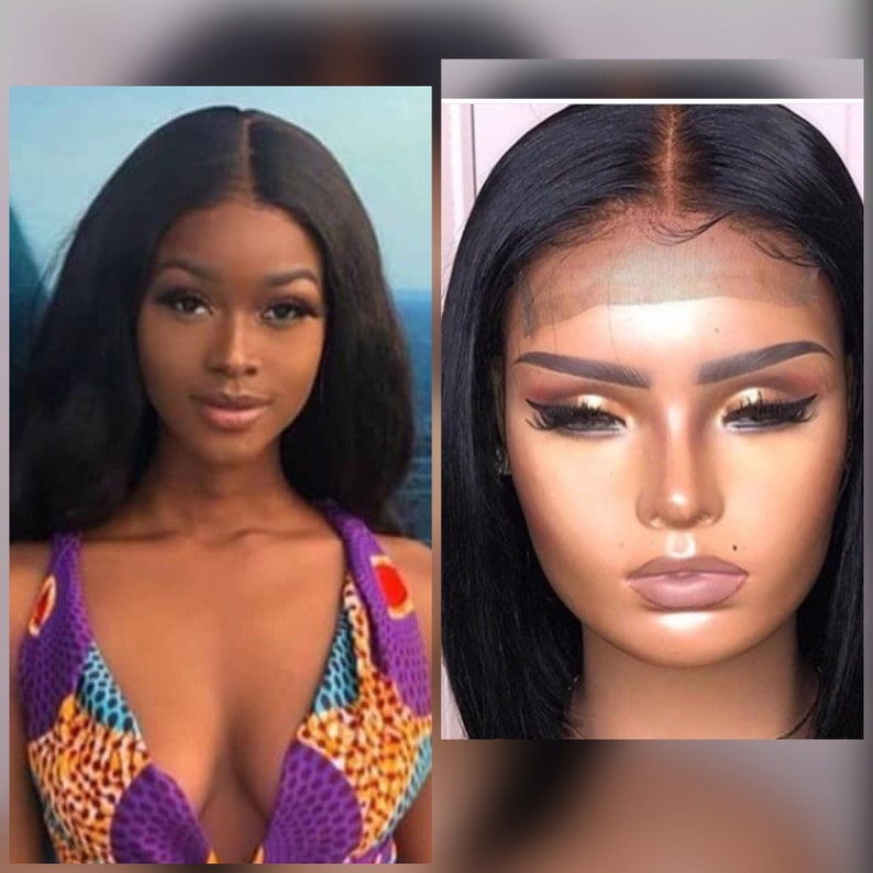Human Hair Wig Straight Lace Front Wig Hair Lace Wig 100 Etsy