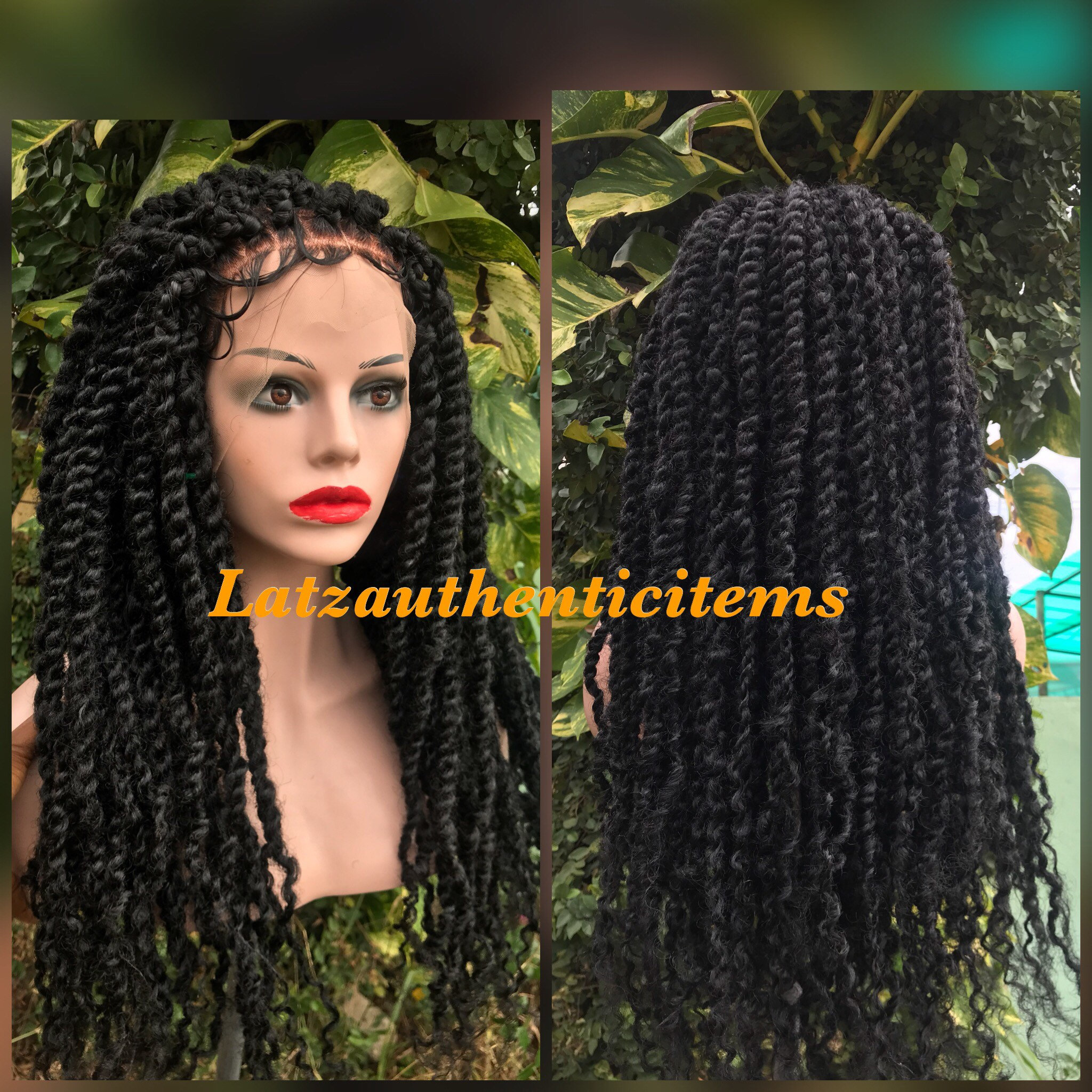Passion twists wig knotless braids wig Box braids wig