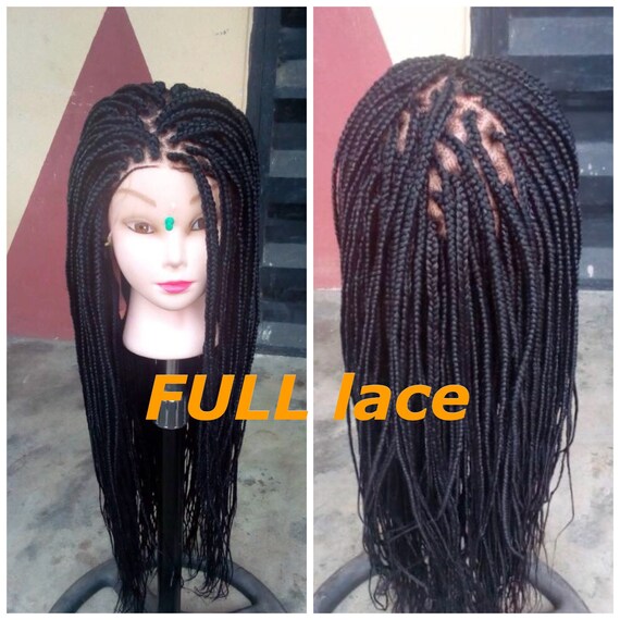 Cheap Box Braided Wigs Box Braid Wig Braids Wig Full Lace Wig Faux Locs Braided Unit Single Plait Senegalese Twists Lemonade Cornrow Wig Cap