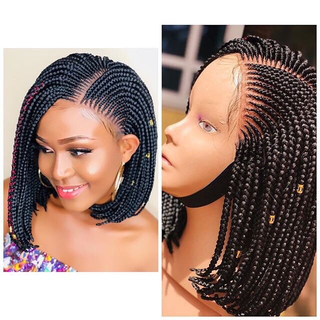 Cute cornrows wig cornrow wigs tribal braids lemonade braids | Etsy