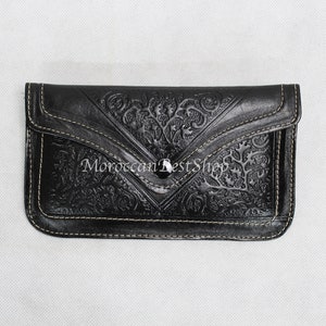 Coin Wallet For Women Black color, Mini wallet for women , Women's Wallet Leather, Leather Women's Wallet, Monogram Clutch, Leather Clutch
