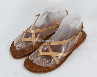 Moroccan Leather Sandals: Handmade Braided Boho Summer Flats