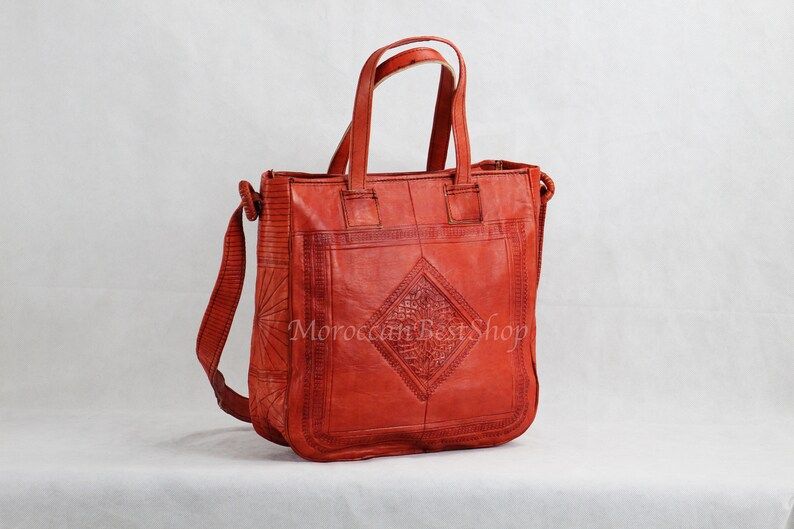 Leather Bag Handmade Leather Handbag Genuine Leather Purse Leather Tote Bag Leather Purse Crossbody Moroccan Shoulder Bag