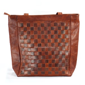 Leather tote Bag for women, Leather work bag, Everyday use leather bag, Student bag Christmas gift for her .