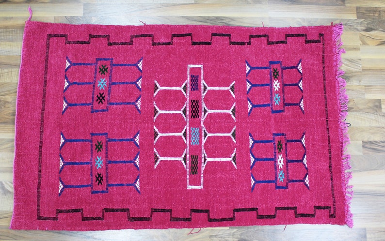 Handmade Wool Rug Rug Living Room Area Rug Floor Rug Handmade Colourful Moroccan Rug Vintage Bohemian Rug Decorative Rug