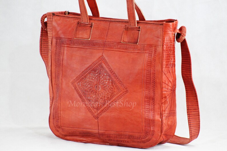 Leather Bag Handmade Leather Handbag Genuine Leather Purse Leather Tote Bag Leather Purse Crossbody Moroccan Shoulder Bag