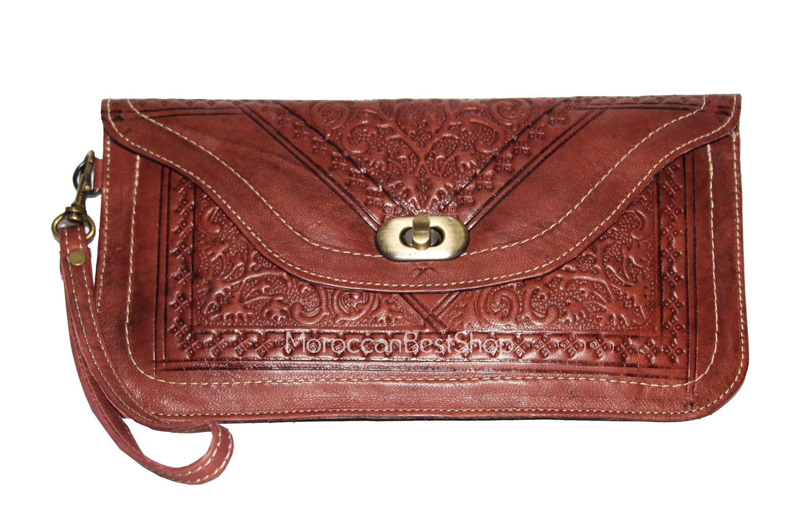 Leather Wallet Women's Passport Wallet Wristlet Wallet Etsy