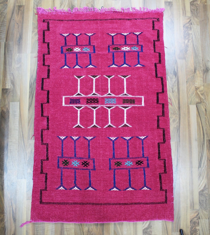 Handmade Wool Rug Rug Living Room Area Rug Floor Rug Handmade Colourful Moroccan Rug Vintage Bohemian Rug Decorative Rug