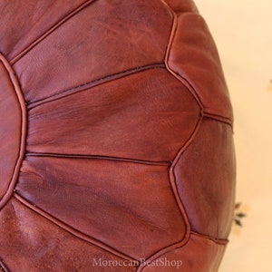 Marokkanischer Leder Sitzpouf,Boho Pouf Farbe Hellbraun,Boho Pouf Bodenkissen,Boho Pouf,Boho Sitzkissen,Boho Pouf