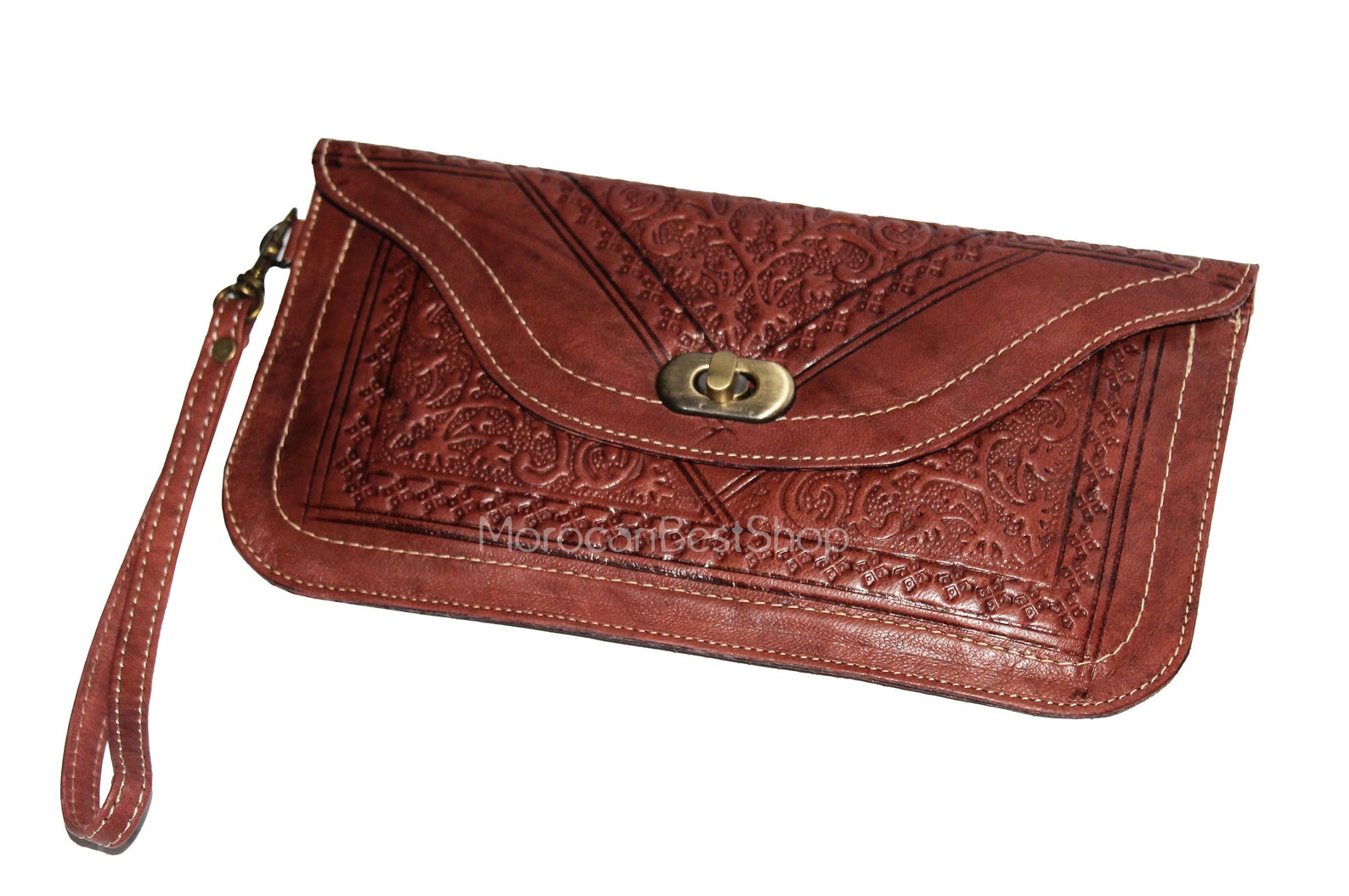 Leather Wallet Women's Passport Wallet Wristlet Wallet Etsy