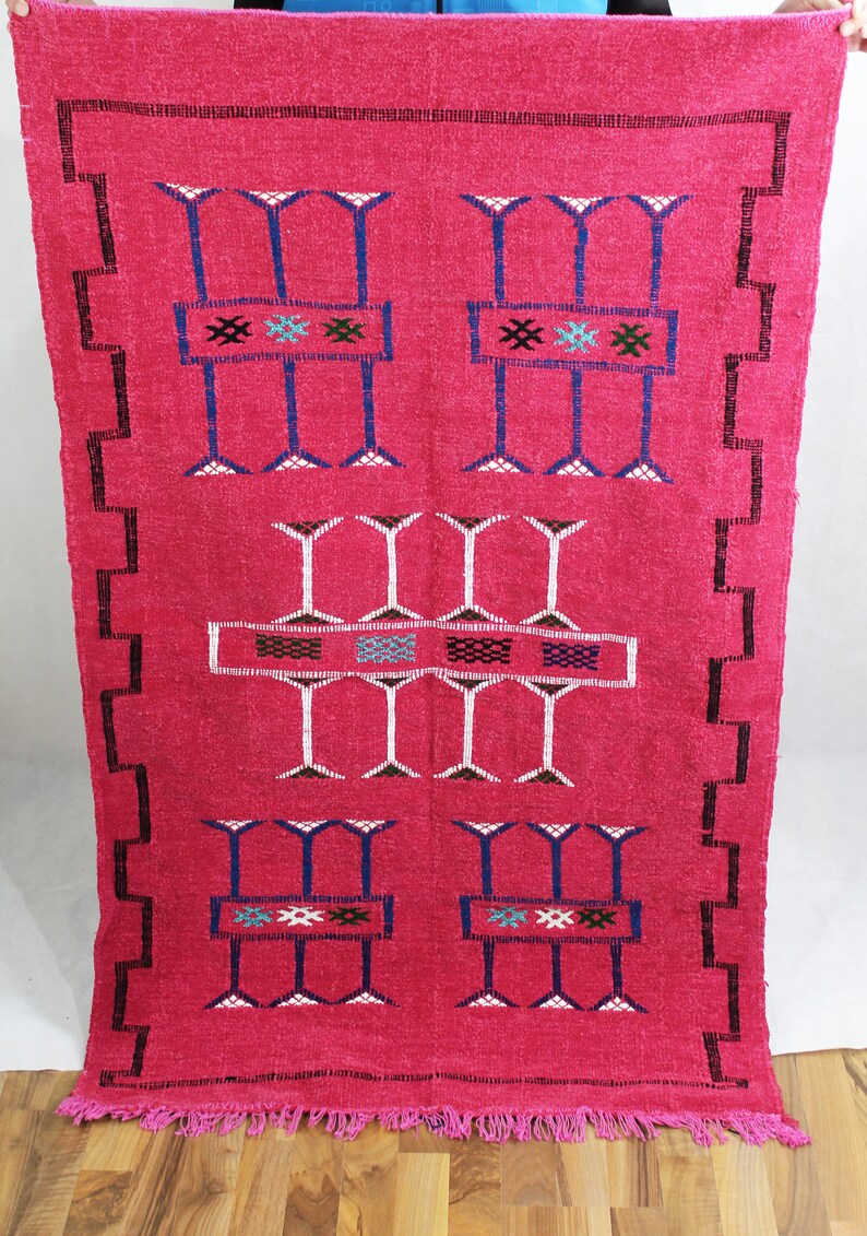 Handmade Wool Rug Rug Living Room Area Rug Floor Rug Handmade Colourful Moroccan Rug Vintage Bohemian Rug Decorative Rug