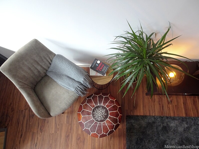 Leather ottoman Pouf Morrocan Leather Pouf Home gift 50/% OFF Pouf Sale Moroccan Pouf Leather Anniversary Gifts . Foot Stool pouffe
