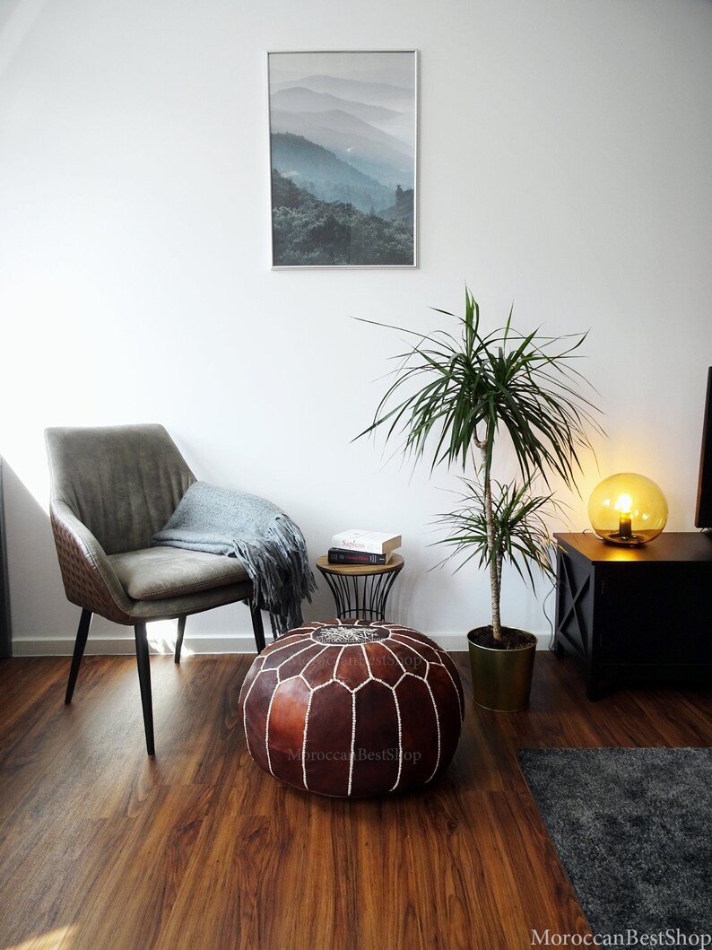 Leather ottoman Pouf Morrocan Leather Pouf Home gift 50/% OFF Pouf Sale Moroccan Pouf Leather Anniversary Gifts . Foot Stool pouffe