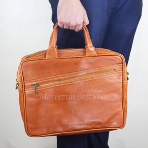 Porte-documents en cuir fait main pour ordinateur portable, sacoche en cuir, sac messager, sac d'ordinateur, sac de travail en cuir, sac à bandoulière pour ordinateur portable