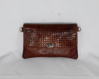 Bolso de mano marroquí de piel – Bolso bandolera hecho a mano, bolso de noche estilo boho, piel de cabra auténtica