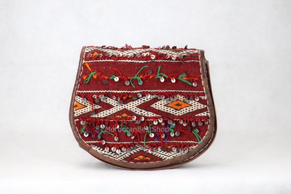 Large Engraved Handmade Bohemian Moroccan 100 % Leather Boho Shoulder Bag  Purse | eBay