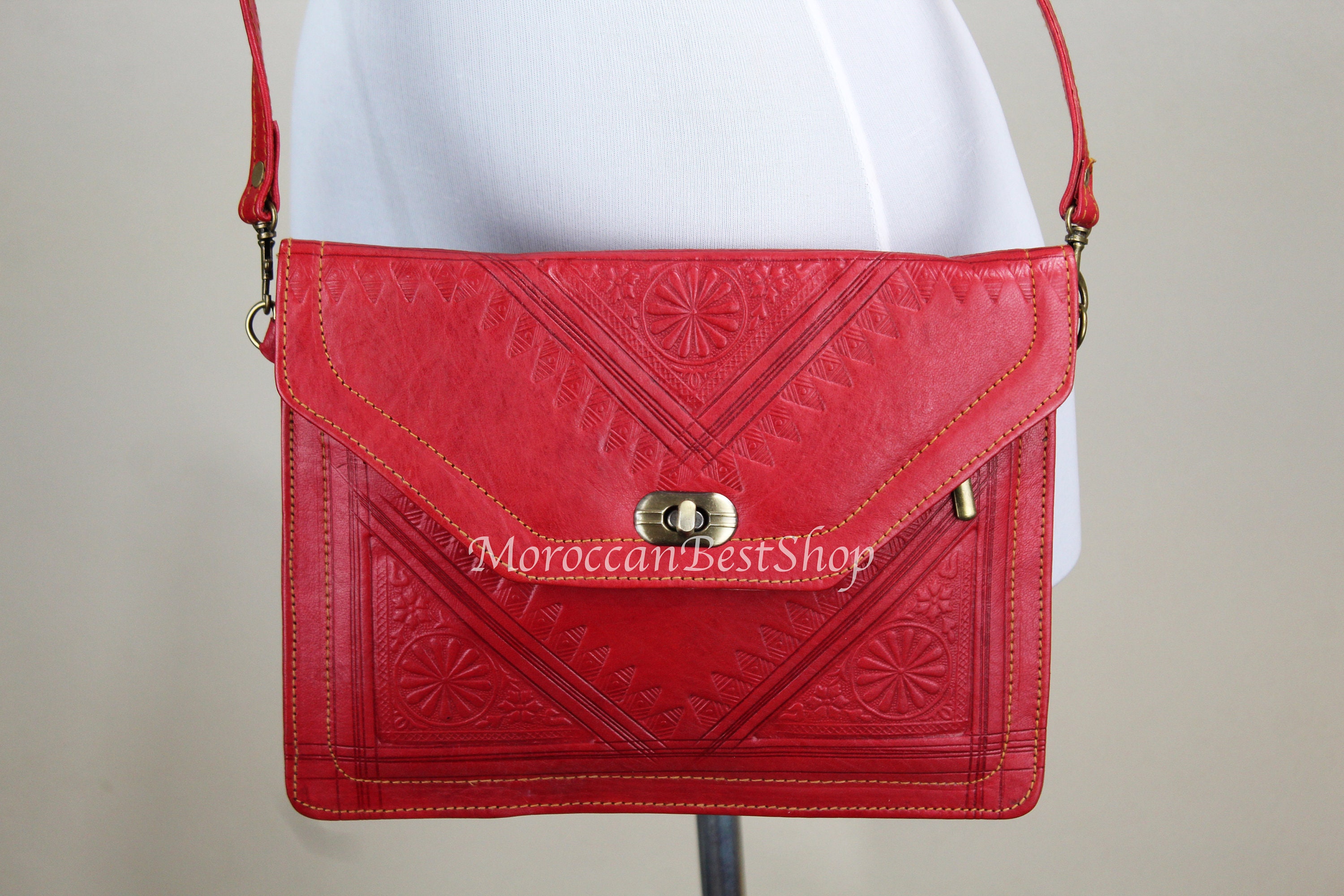 Large Womens Clutch Bag with Shoulder Strap Handmade Etsy