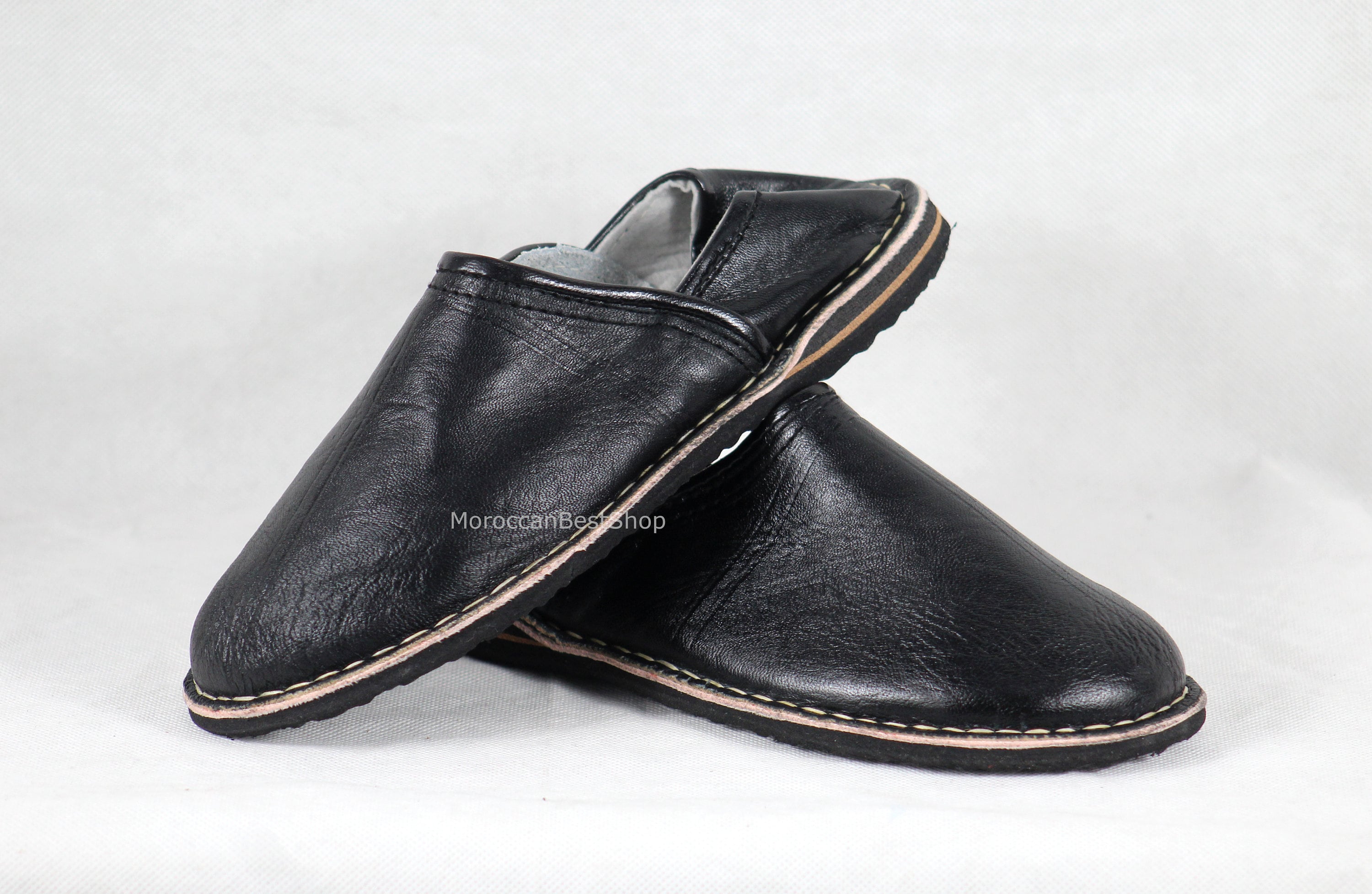 Leder Pantoletten Herren Hausschuhe Echtleder Pantoffeln 42
