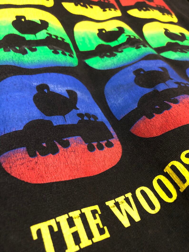 Vintage 80\u2019s The Woodstock Festival Colorful Graphic PrintedVintage HippiesVintageTie DyeVintage Rock Band