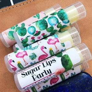 Flamingo Party | Bachelorette Party Favors | Lip Balm | Bridal Shower Birthday Chapstick | All Natural Handmade Lip Balm