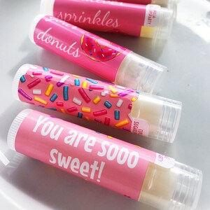 Handmade Lip Balm in a variety of DONUT designs for your next party. Customized chapstick in a variety of flavors, colors, and designs.