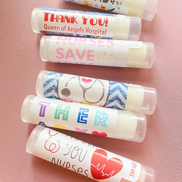 Thank You Nurses Physical Therapists, Medical Staff Appreciation Gift | Personalized Lip Balm for Nurses