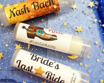 BRIDES LAST RIDE | Nash Bash Bachelorette Party Favors | Cowgirl Bachelorette | Last Rodeo Party Chapstick | Handmade Bride Tribe Lip Balms