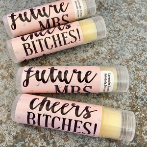 12 CHEERS BITCHES Bachelorette Party Favors | Lip Balm for Bride Tribe, Bride Squad, Lingerie Shower Chapstick