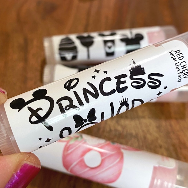 PRINCESS Baume à lèvres Party Favors | Chapstick d'anniversaire, Thème PRINCESSE, Baby Shower, Voyage en famille, Encanto, Elsa,