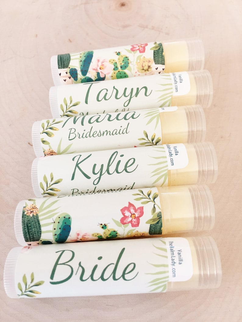 Handmade Lip Balm in a variety of succulent and cactus designs for your next party. Customized chapstick in a variety of flavors, colors, and designs.