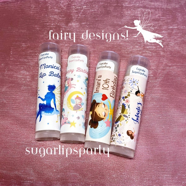 FAIRY Lip Balms | Custom Chapstick for your party, business, or to give as a gift | Handmade totally natural personalized lip balm