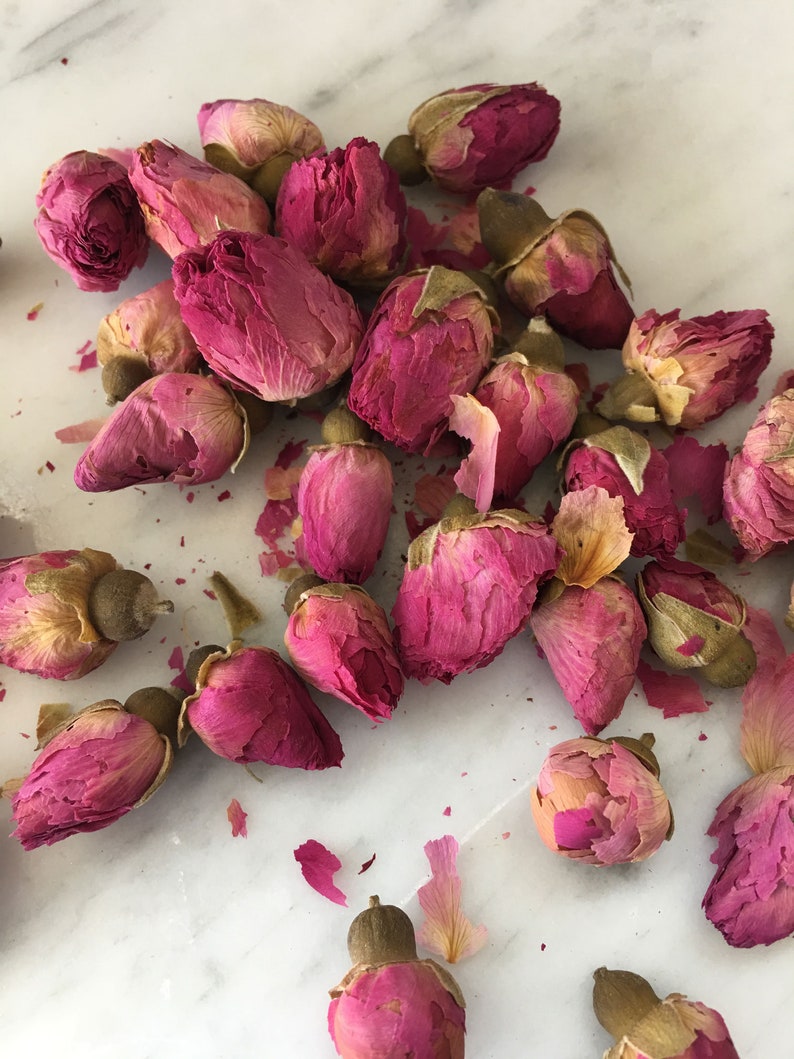 Red Rose Buds Dried Rose Bulk Herbs 1 Oz Dried Flowers Etsy
