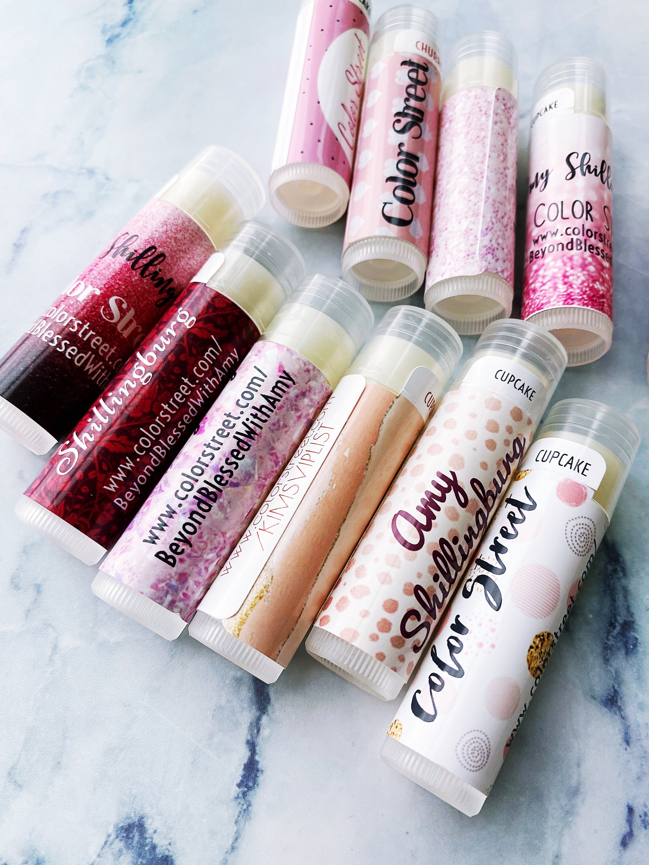 Business Promo Lip Balms for Customers Color Street Nail Etsy