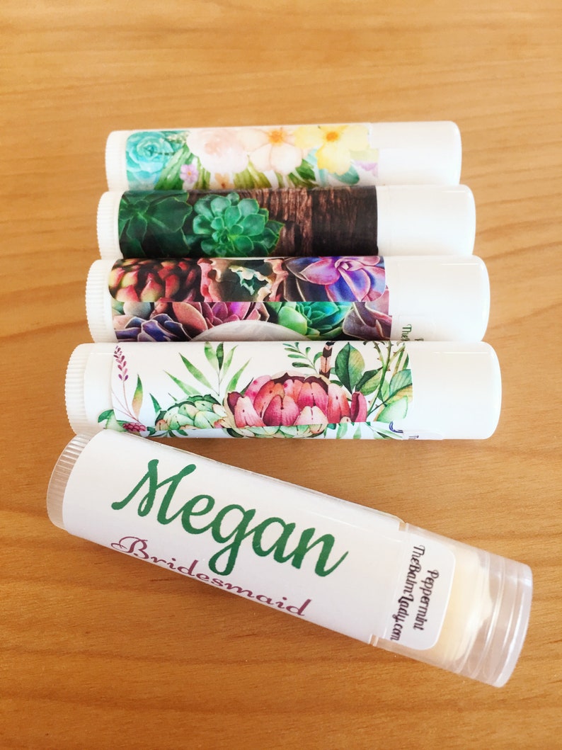 Handmade Lip Balm in a variety of succulent and cactus designs for your next party. Customized chapstick in a variety of flavors, colors, and designs.