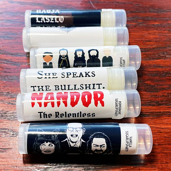 What We Do In The Shadows Fan Lip Balm | Vampire Theme Chapstick Guillermo, Nandor, Nadja, Colin, Lazlo Custom Halloween Gifts