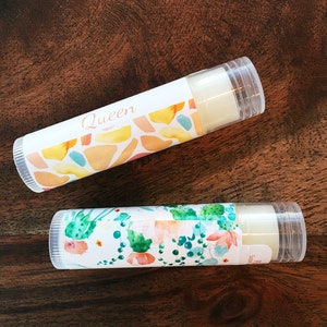 Just Peachy | PEACH Colored Chapstick Party Favors | Peach Gold, Sparkle, Glitter | Bachelorette Party Bridal Shower Personalized Lip Balm