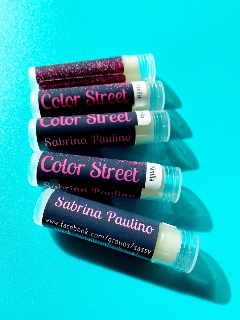 Business Promo Lip Balms for Customers Color Street Nail Etsy