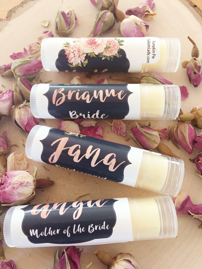 Personalized Bridal Party Gift Wedding Lip Balm Bridesmaid Etsy