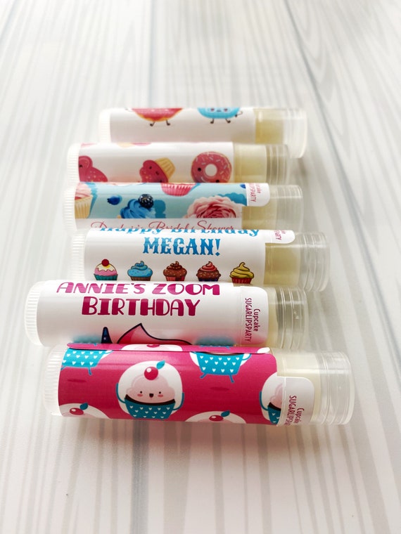 Cute CUPCAKE Lip Balm Party Favors Birthday Chapstick Pink Cupcake Design  Cupcake, Colorful Kids Party Favors, Kawaii, Sweetshop Party 