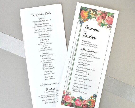 Vintage Wedding Programs King Bjgmc Tb Org